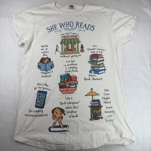 Rel-E-Vent Book Lover Pajamas Night Shirt Womens OS One Size PJs Sleep Books